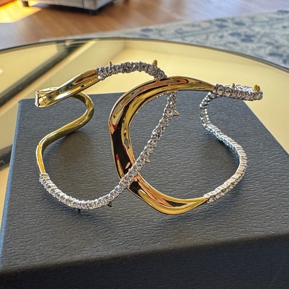 ALEXIS BITTAR Freeform Pavé Cuff Bracelet